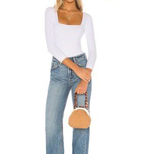 Free People Truth Or Square Bodysuit in White